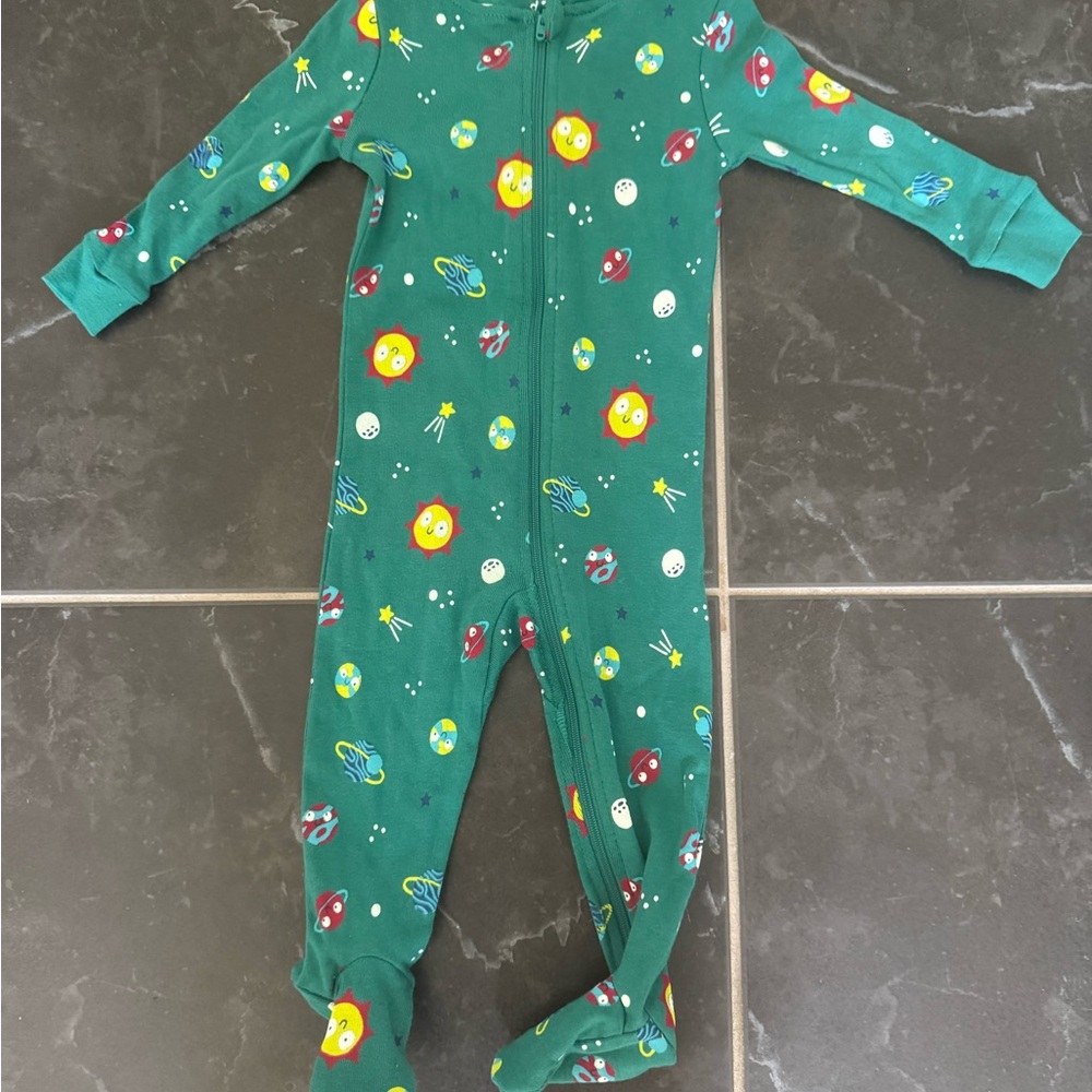 Dip Green and Yellow Citrus Footies One Piece Footie (6-12 Months)